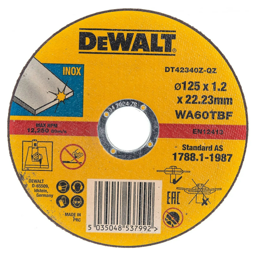 Диск отрезной Dewalt DT42340Z-QZ 125х1.2х22.2мм  