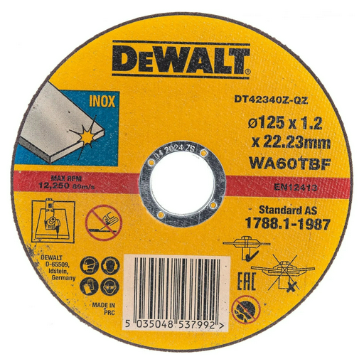 Диск отрезной Dewalt DT42340Z-QZ 125х1.2х22.2мм  