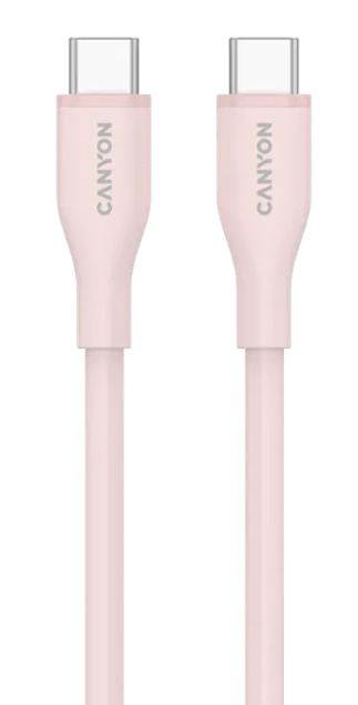Кабель Canyon USB-C to USB-C CC60SC10 1м Pink Sand купить,NaN