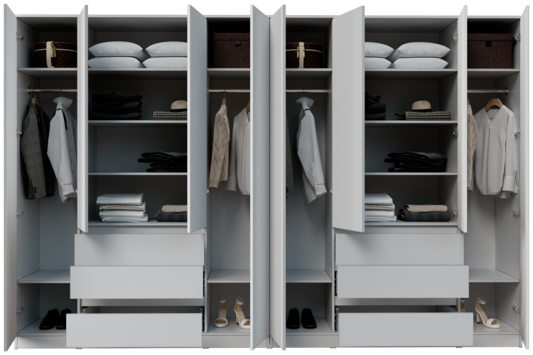Комплект шкафов Мебель Азии Мори 210х321.2х50см белый - ForteMarket Комплект шкафов Мебель Азии Мори 210х321.2х50см белый купить,233990