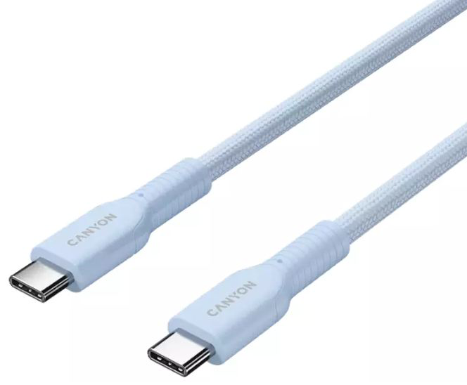 Кабель Canyon OnWire USB-C to USB-C CND-CCAP60AB10LBL 1м Light Blue купить,NaN