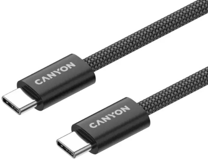 Кабель Canyon OnWire USB-C to USB-C CND-CCMG60AB15B 1м Black купить,NaN