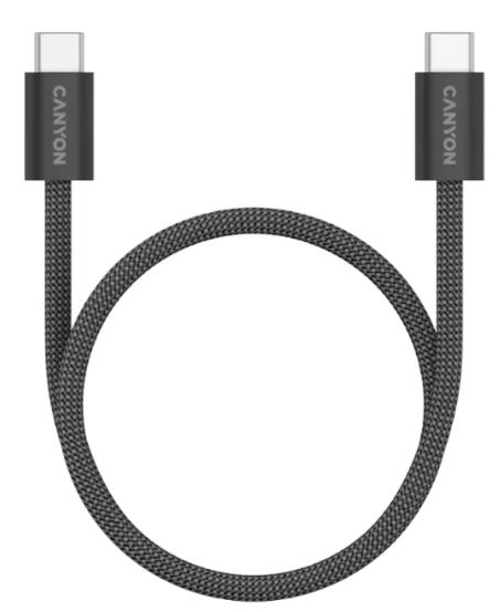 Кабель Canyon OnWire USB-C to USB-C CND-CCMG60AB15B 1м Black купить,NaN