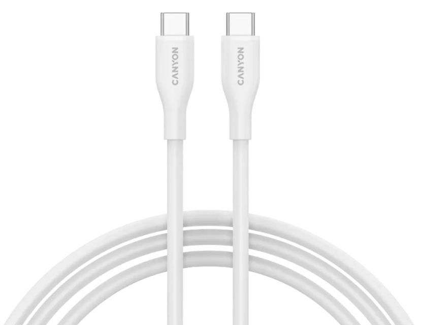 Кабель Canyon USB-C to USB-C CNS-CC60SC10W 1м White 