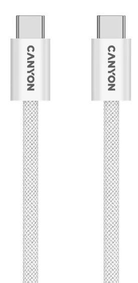 Кабель Canyon OnWire USB-C to USB-C CND-CCMG60AB15LG 1м White