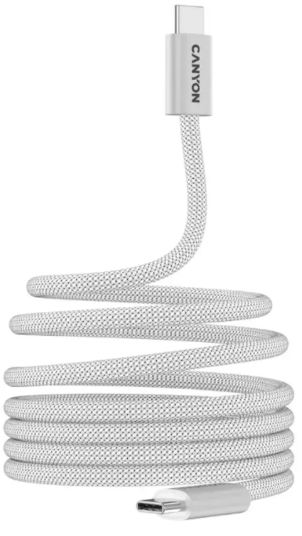 Кабель Canyon OnWire USB-C to USB-C CND-CCMG60AB15LG 1м White