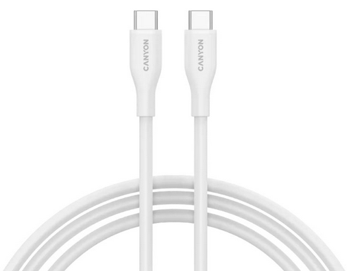Кабель Canyon USB-C to USB-C CNS-CC60SC10W 1м White 