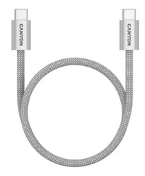 Кабель Canyon OnWire USB-C to USB-C CND-CCMG60AB15LG 1м Light Grey