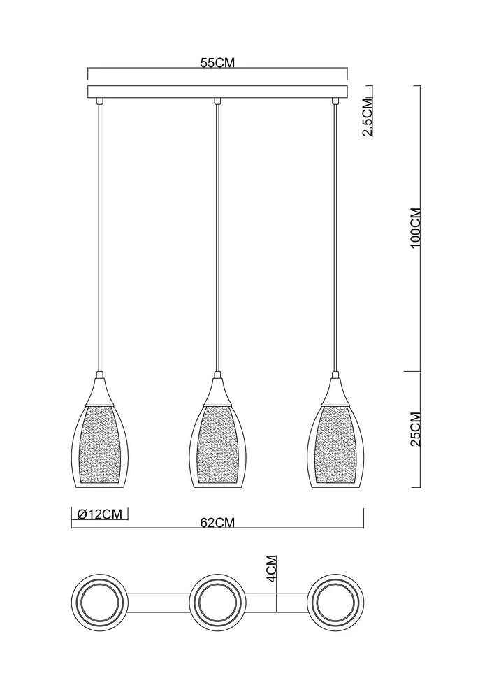 Люстра Arte Lamp Barry A7951SP-3BK купить,NaN