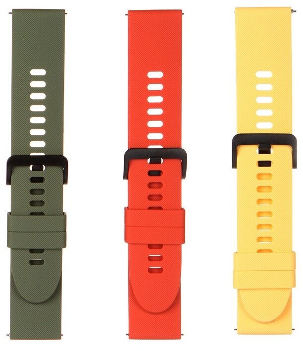 Сменные браслеты для Xiaomi Mi Watch 3 шт Желтый Красный Зеленый купить,NaN