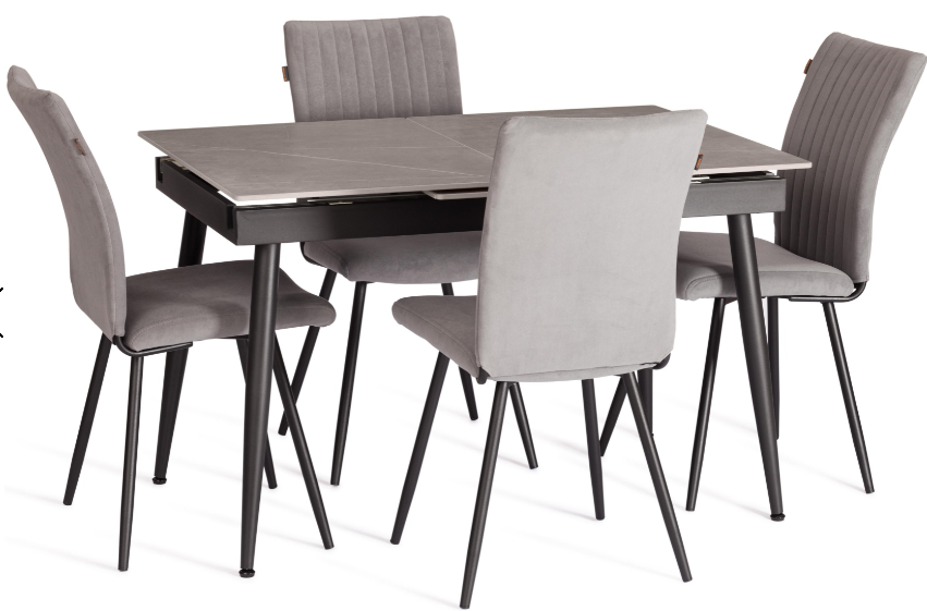 Раздвижной стол Tetchair Балморал 139Te725237 160х80x75см серый купить,NaN