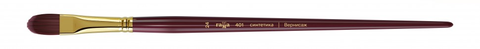 Кисть художественная Гамма Вернисаж плоскоовальная длинная ручка №24 купить,NaN