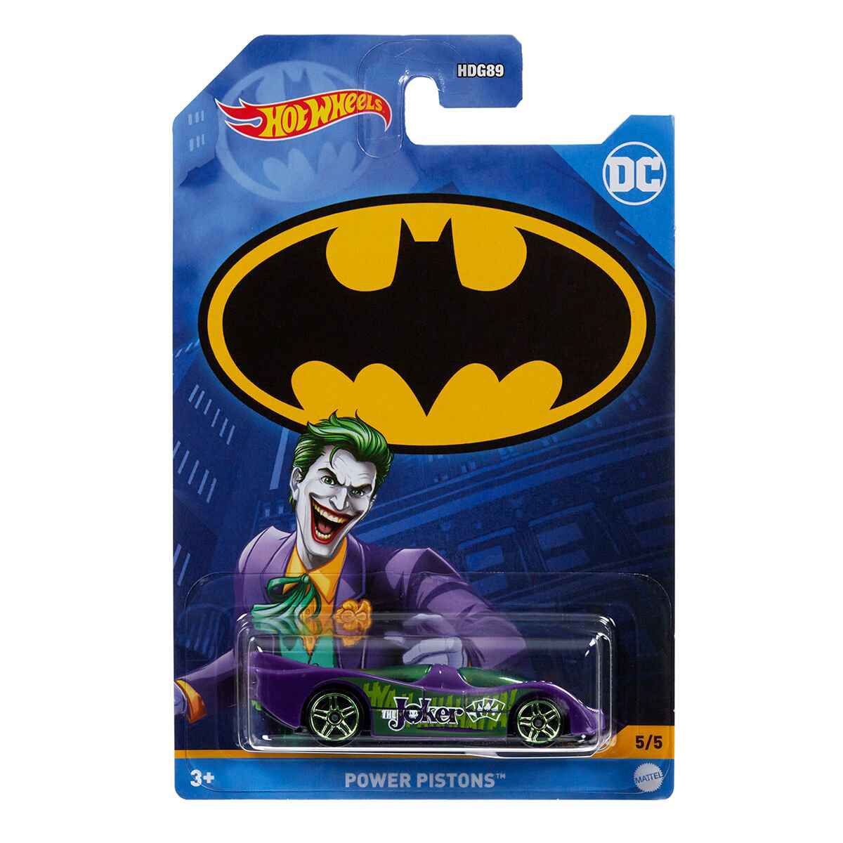Машинка Hot Wheels Basic Batman Themed Power Pistons HDG89/7  купить,NaN