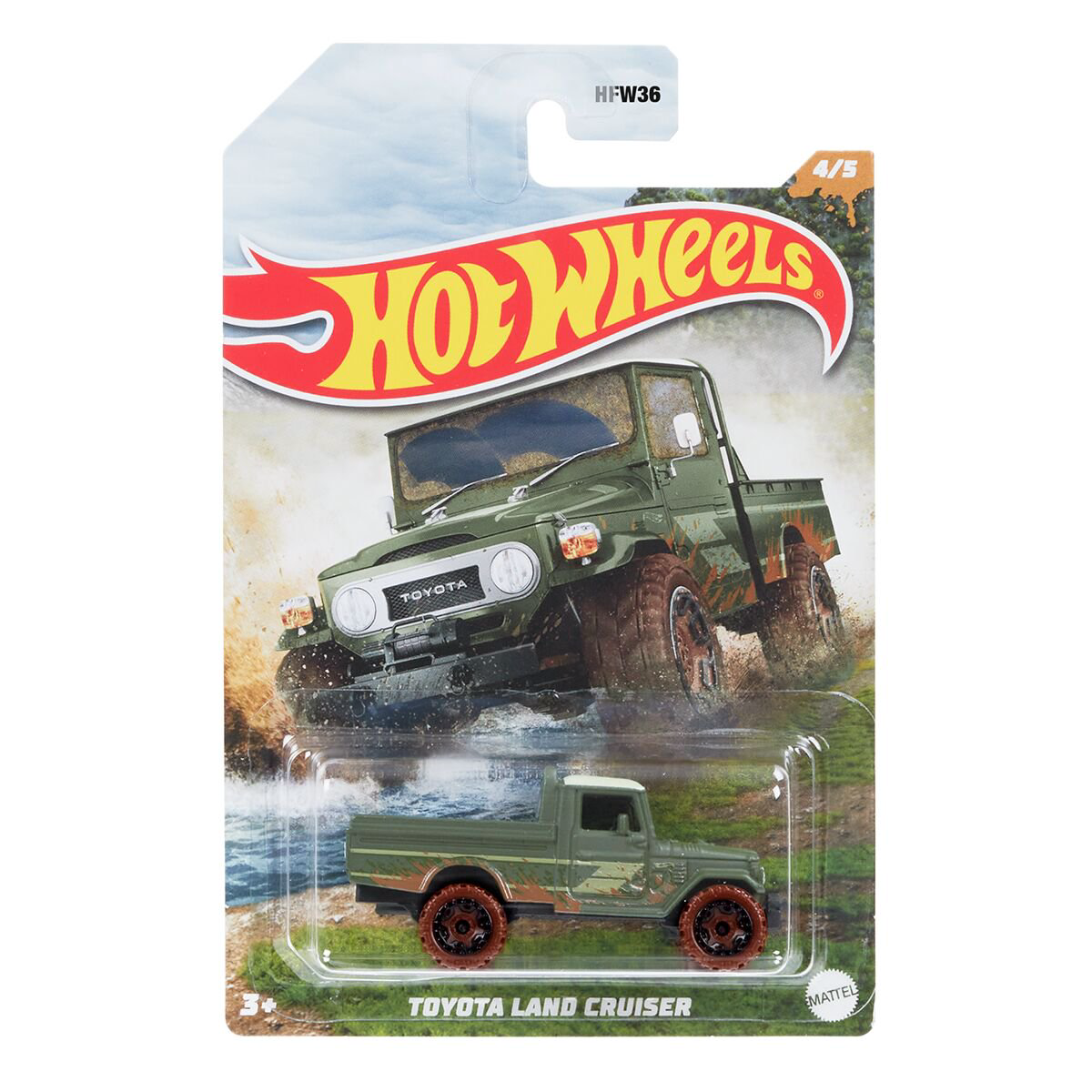 Машинка Hot Wheels Basic Mud Runners​ - Toyota Land Cruiser HFW36/4 купить,NaN