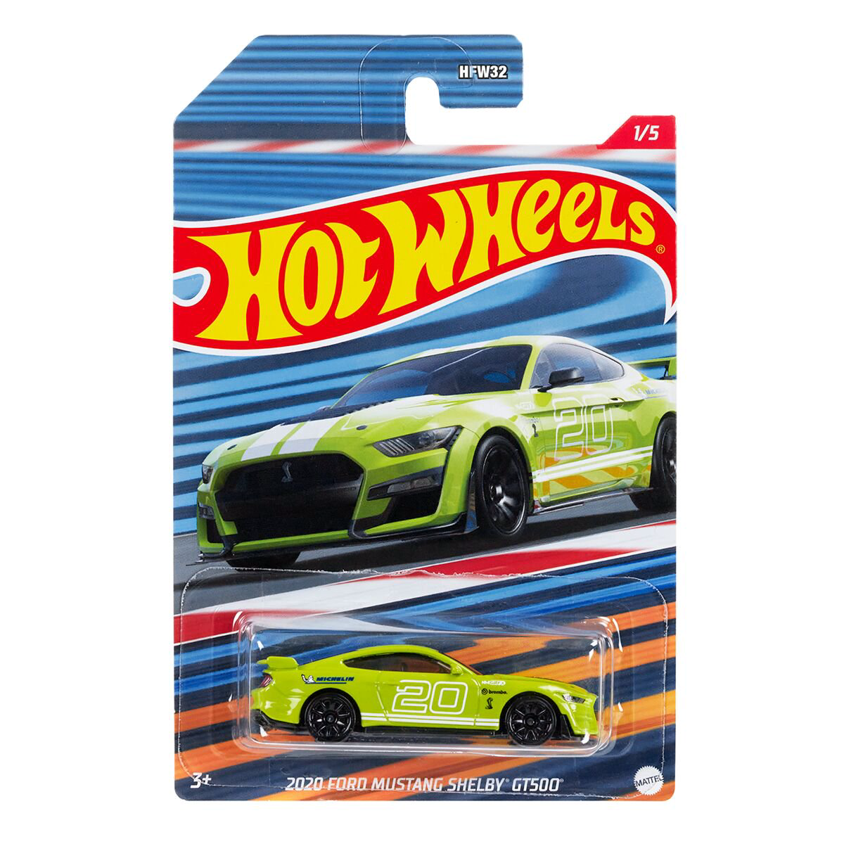 Машинка Hot Wheels Basic Racing Circuit - Ford Mustang Shelby GT500 2020 HFW32/1 купить,NaN