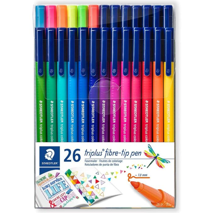 Фломастеры для рисования Staedtler Triplus 26 шт 26 шт 1 мм пластик 323-TB26-03 купить,NaN