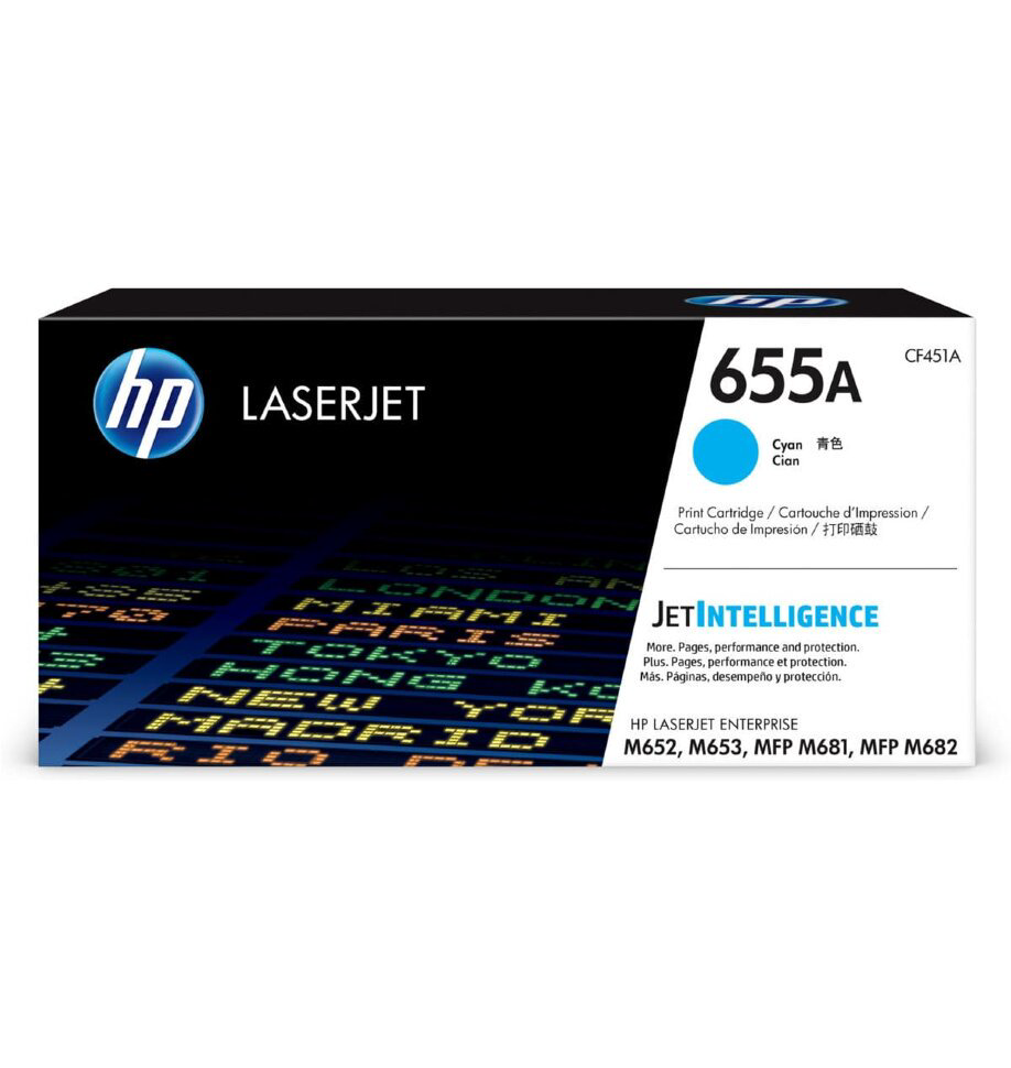 Тонер-картридж HP 655A CF451A голубой
