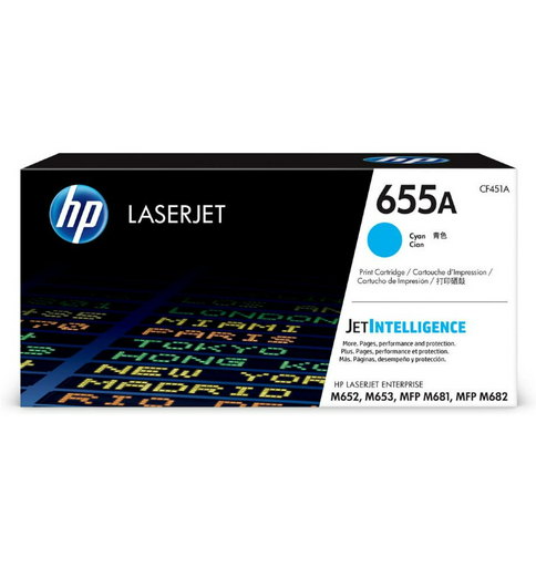 Тонер-картридж HP 655A CF451A голубой