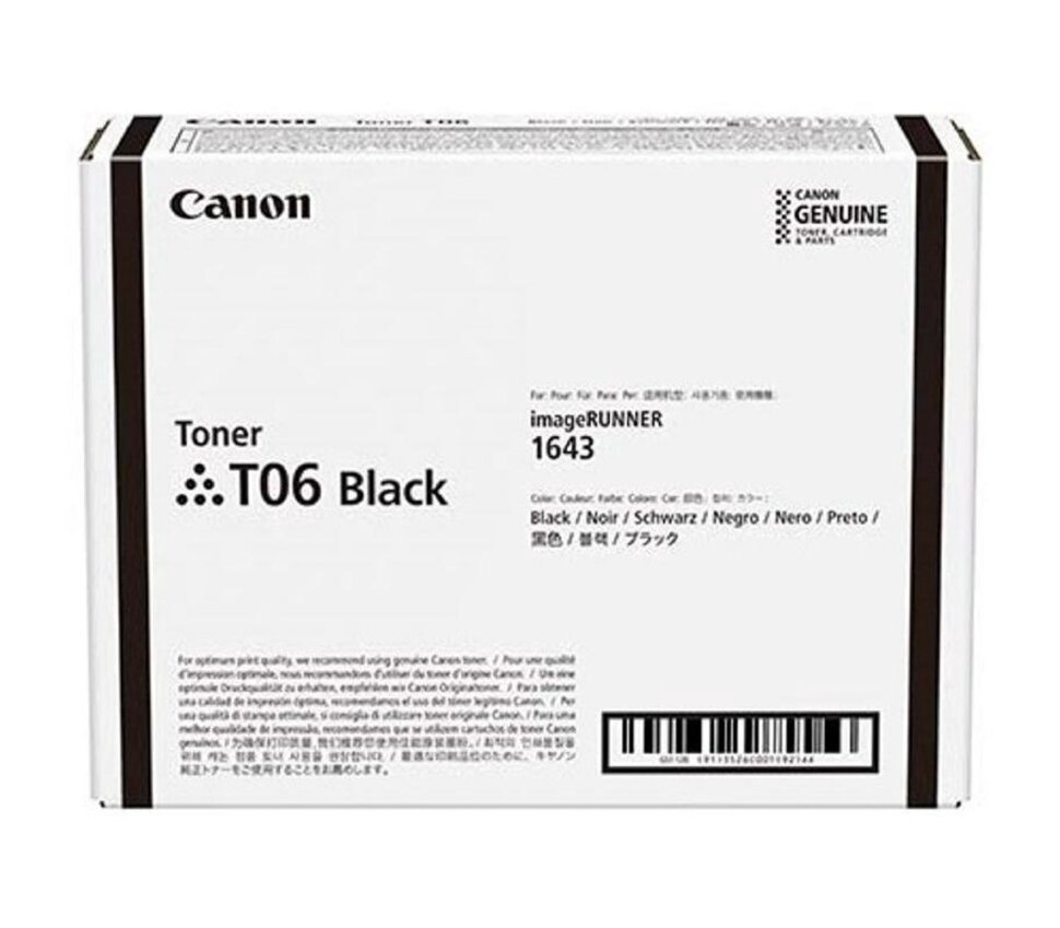 Тонер-картридж Canon T06 для imageRUNNER 1643i/1643iF 3526C002 черный