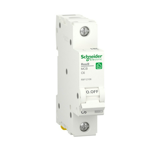 Автоматический выключатель Schneider Electric RESI9 SE С 6А 1P R9F12106 белый
