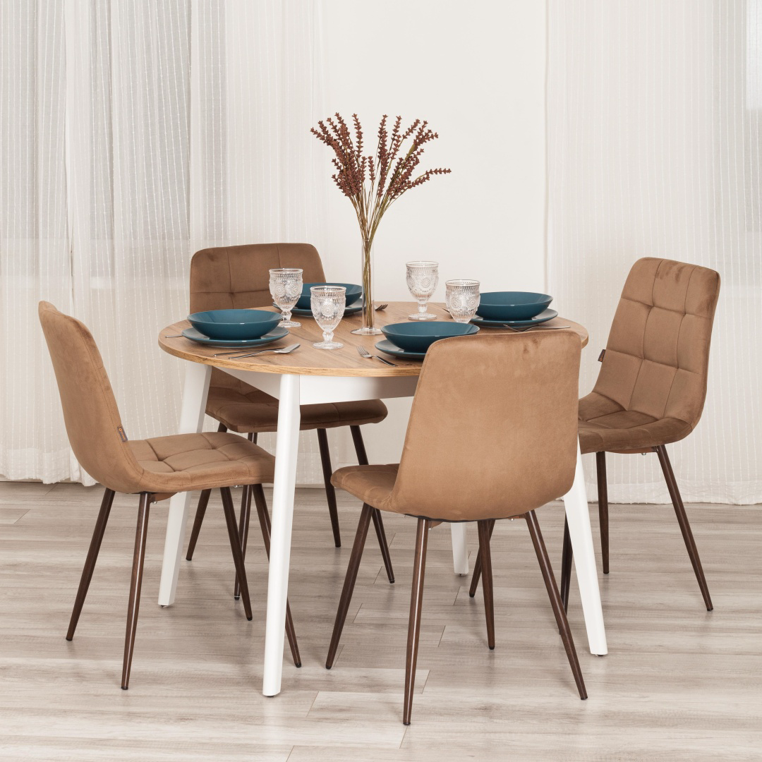 Стул Dominika Chilly 24350 52.5x44.5х88см коричневый купить,NaN