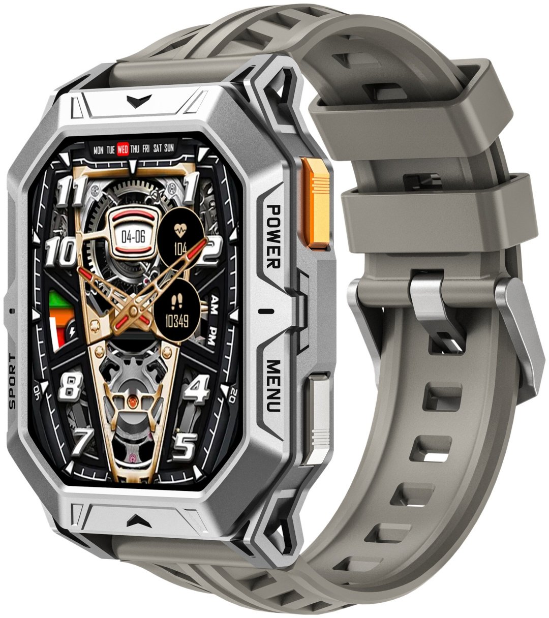 Смарт-часы SNEL Watch EDGE 50 мм серебристый-серый