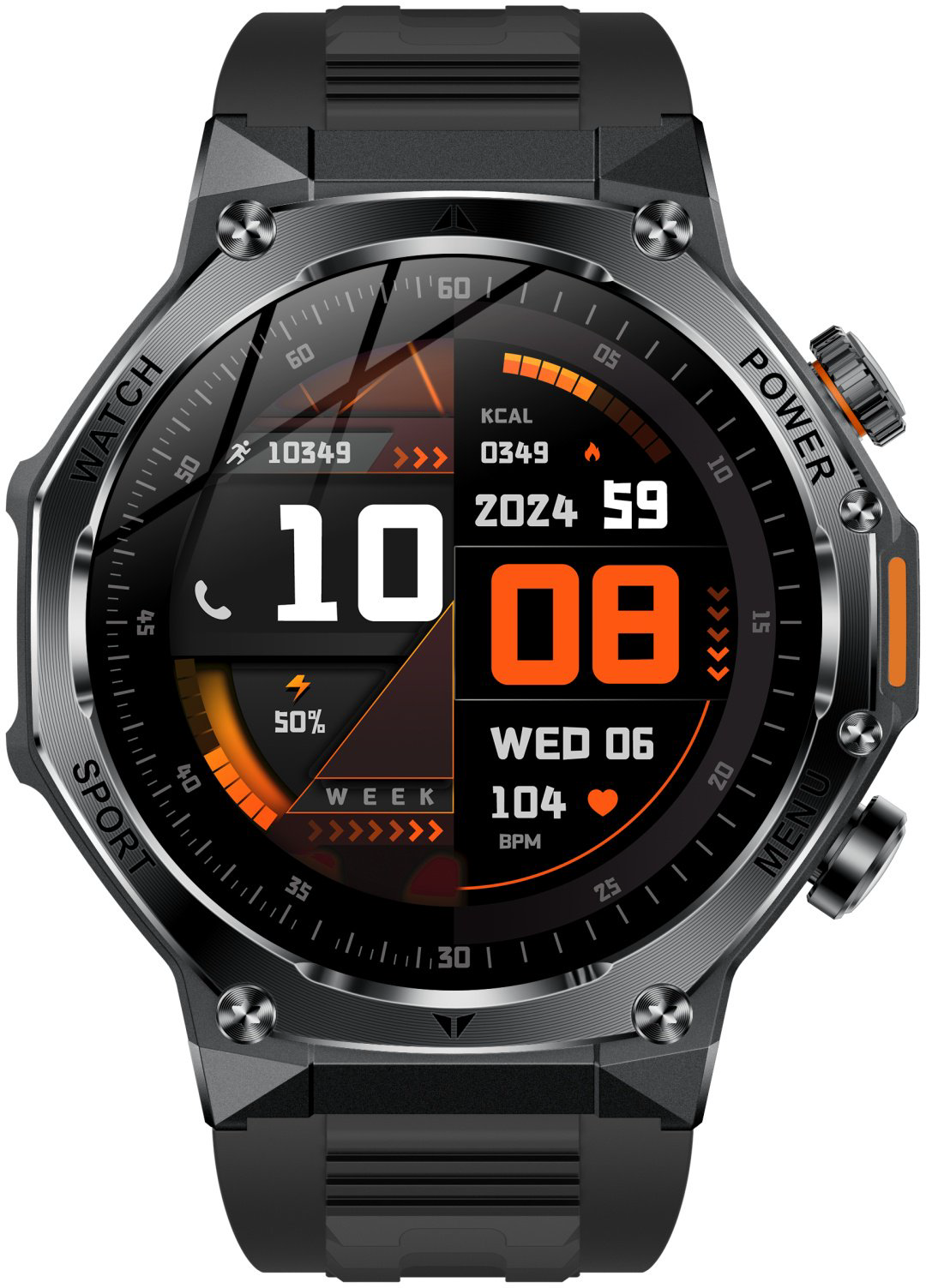 Смарт-часы SNEL Watch RAPTOR 53 мм черный-черный купить,NaN