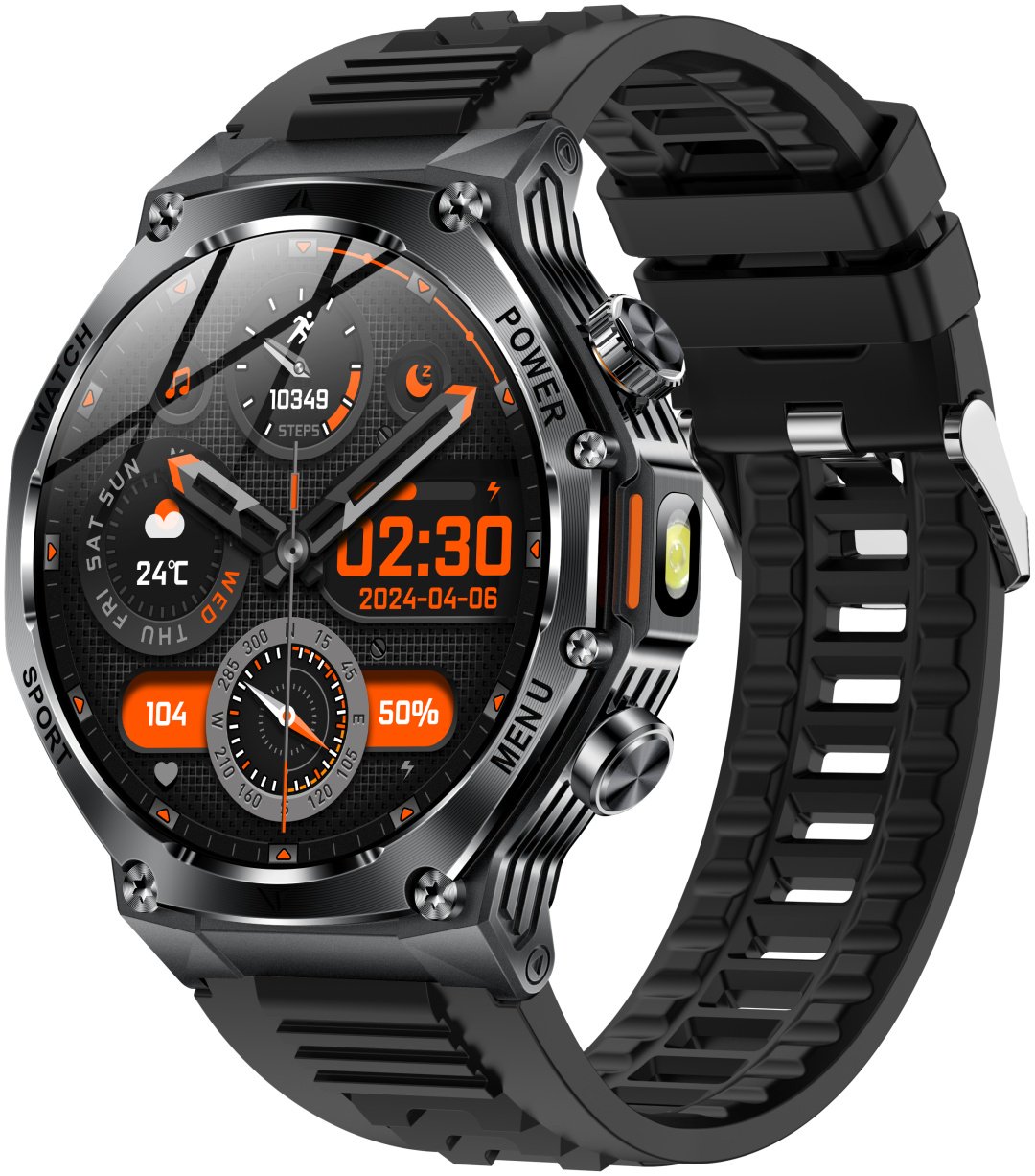 Смарт-часы SNEL Watch RAPTOR 53 мм черный-черный