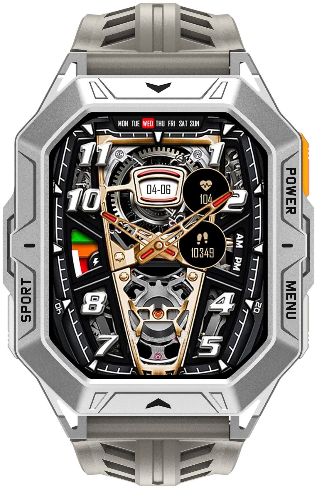 Смарт-часы SNEL Watch EDGE 50 мм серебристый-серый купить,NaN