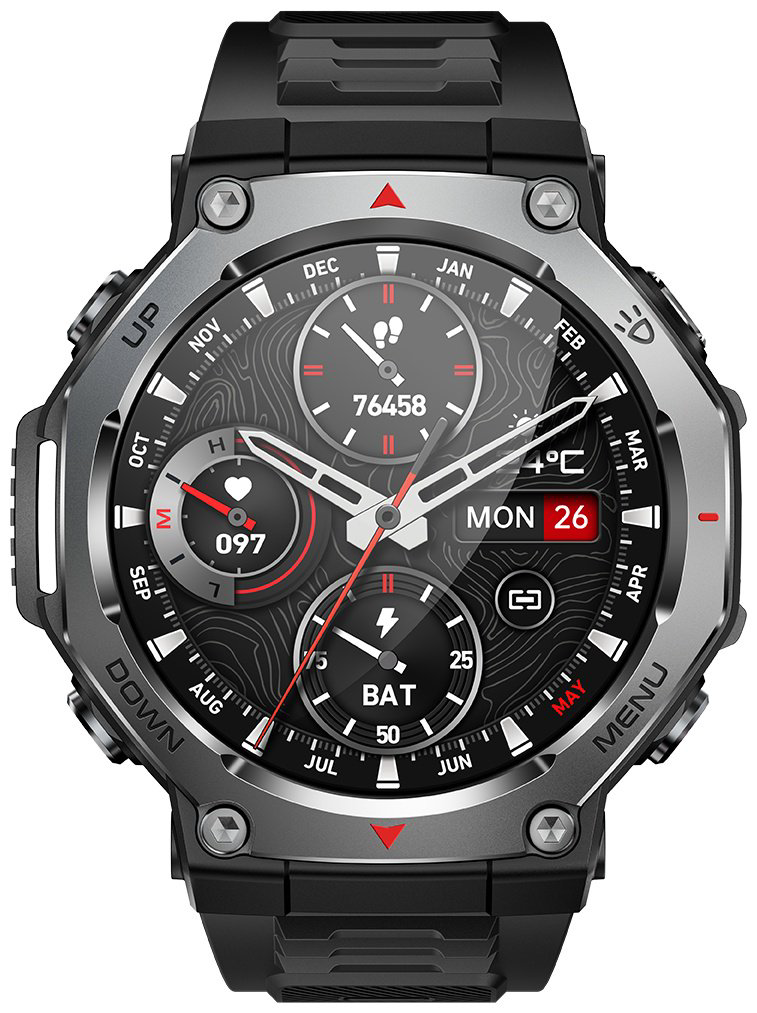 Смарт-часы SNEL Watch DYNAMO 50 мм черный-черный купить,NaN