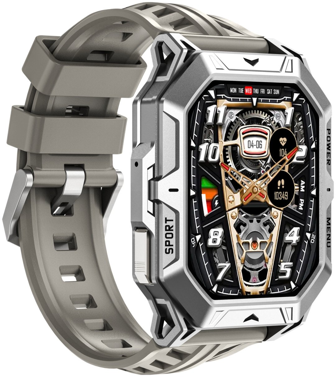 Смарт-часы SNEL Watch EDGE 50 мм серебристый-серый купить,NaN