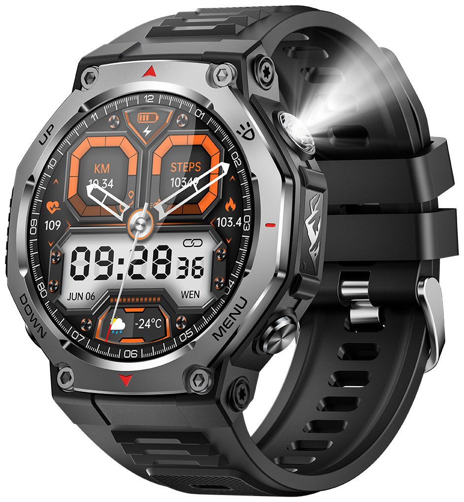 Смарт-часы SNEL Watch DYNAMO 50 мм черный-черный купить,NaN