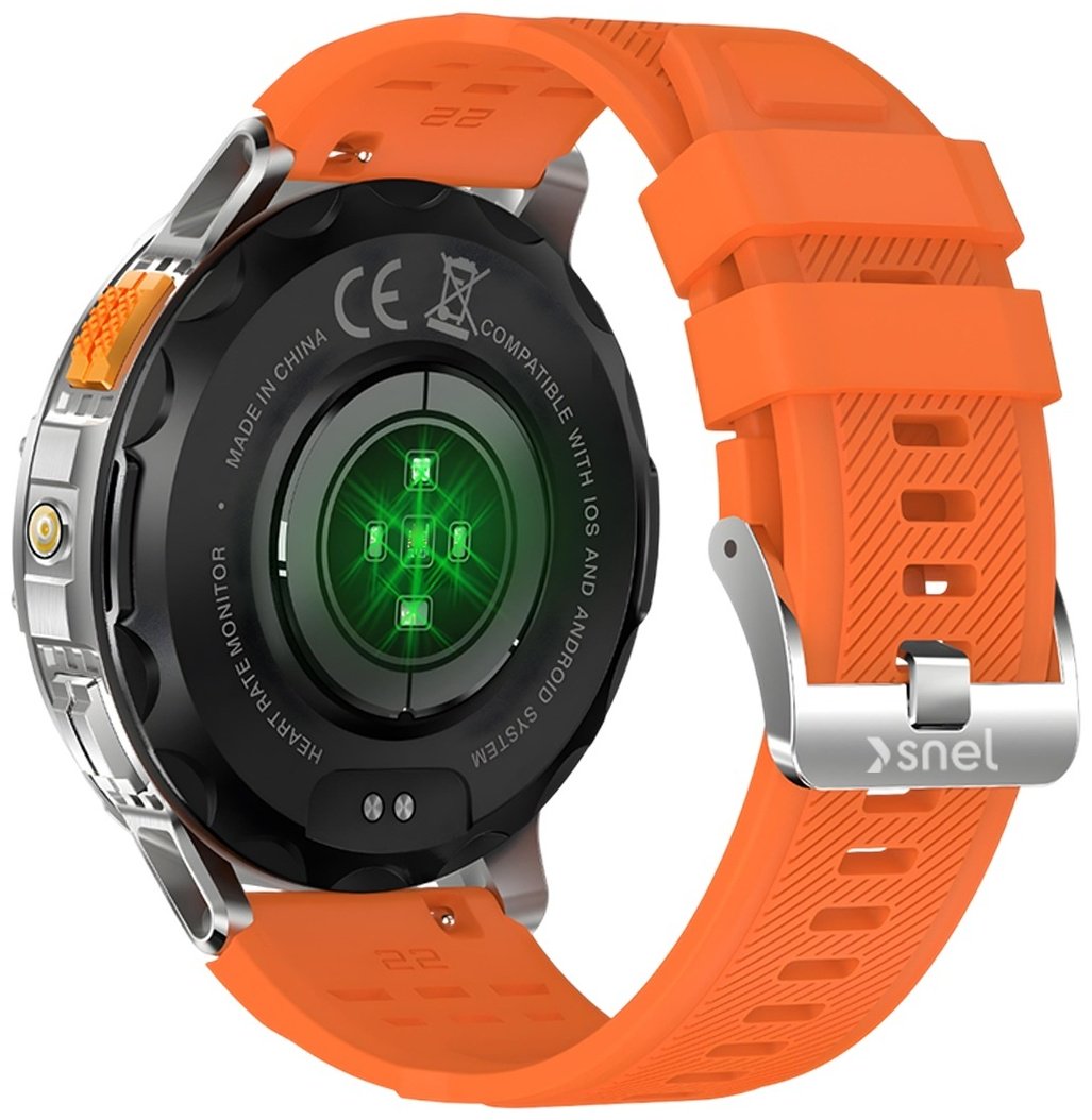 Смарт-часы SNEL Watch IGNITE AURORA 48 мм серебристый-оранжевый купить,NaN