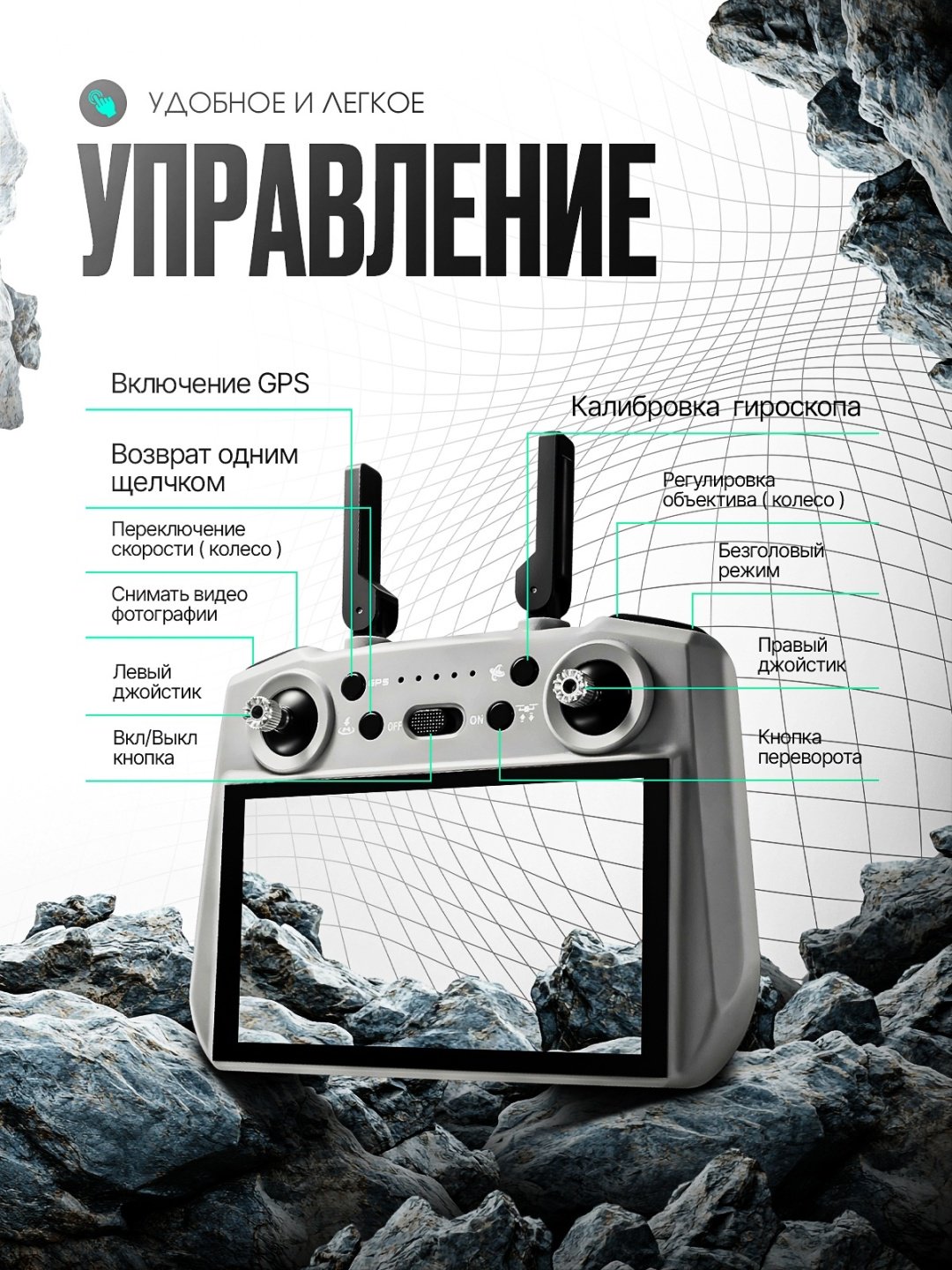Дрон SNEL SKYMASTER серый