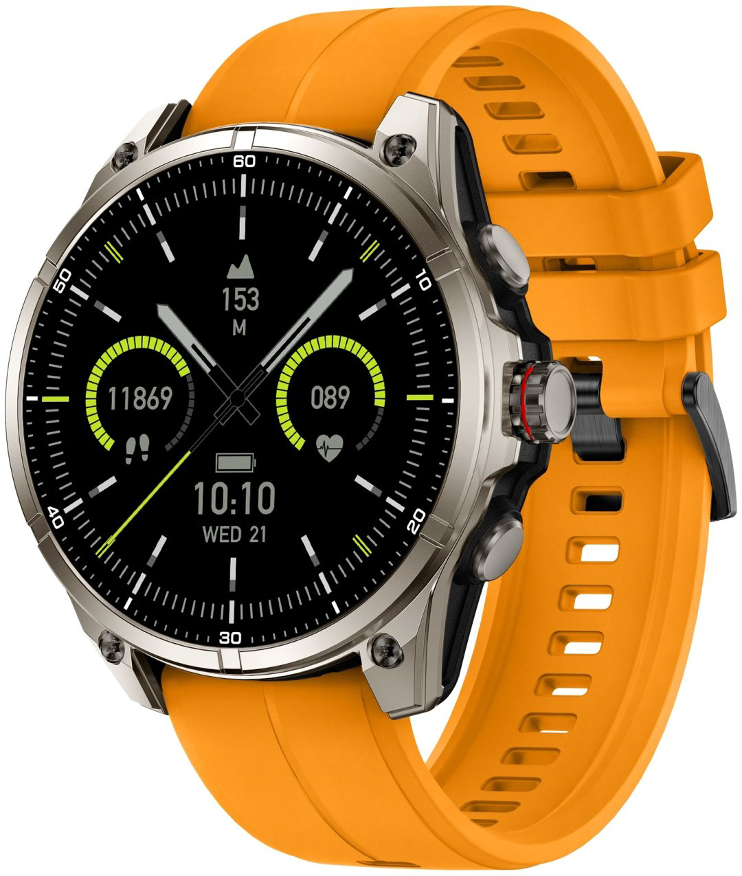 Смарт-часы SNEL Watch MOJAVE 48 мм серебристый-оранжевый купить,NaN