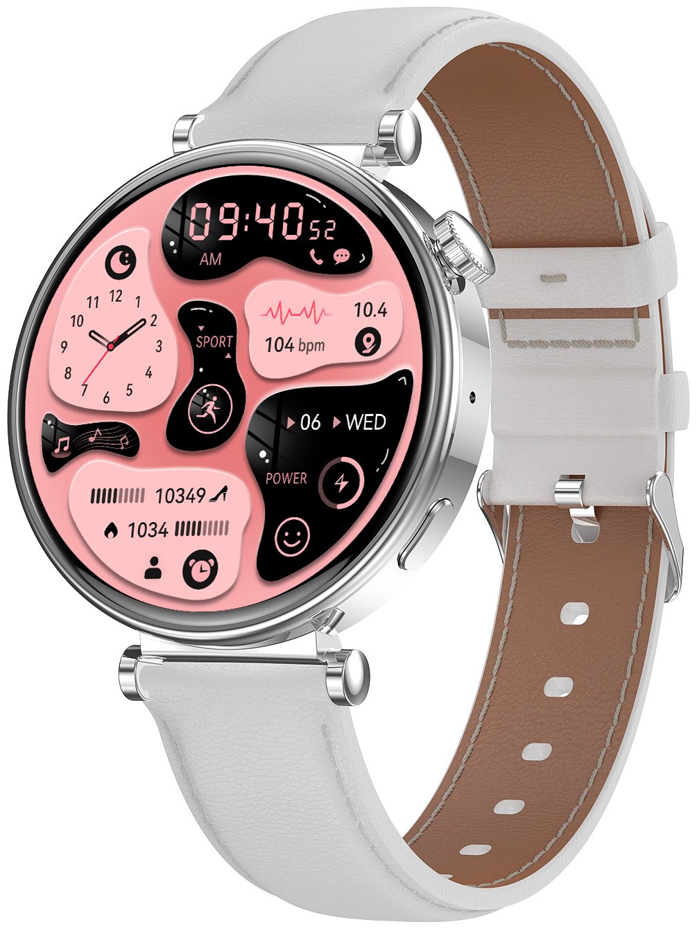 Смарт-часы SNEL Watch PULSE 42 мм серебристый-белый-белый купить,NaN