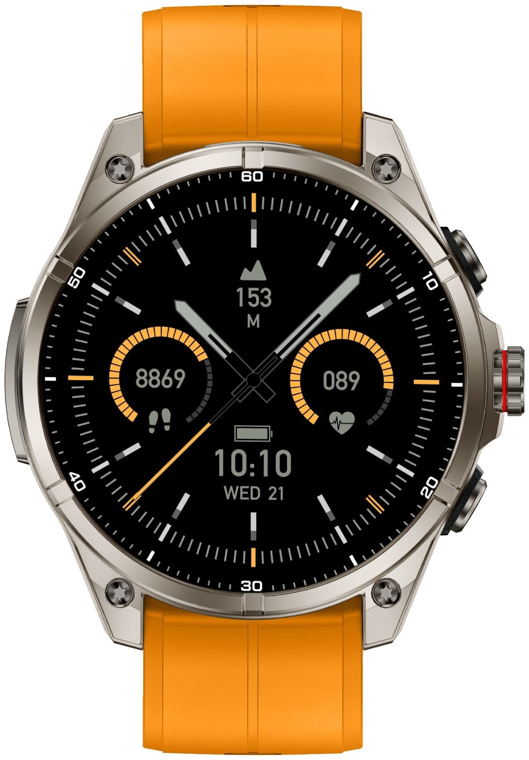 Смарт-часы SNEL Watch MOJAVE 48 мм серебристый-оранжевый
