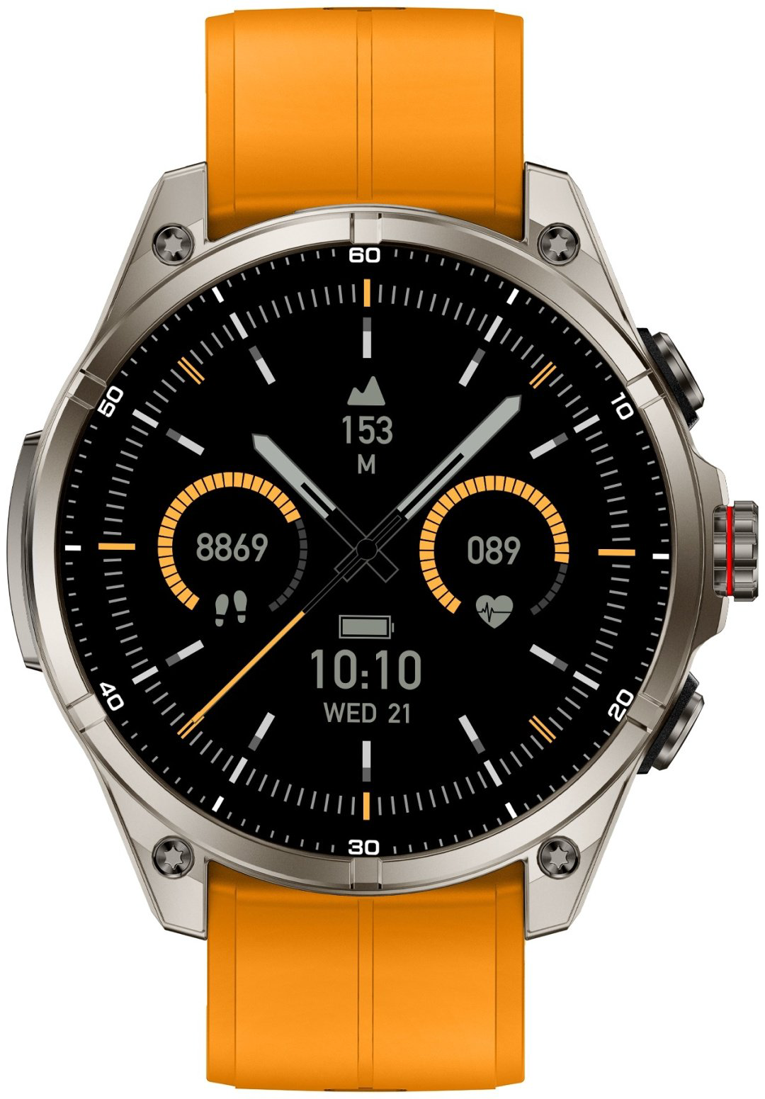 Смарт-часы SNEL Watch MOJAVE 48 мм серебристый-оранжевый купить,NaN