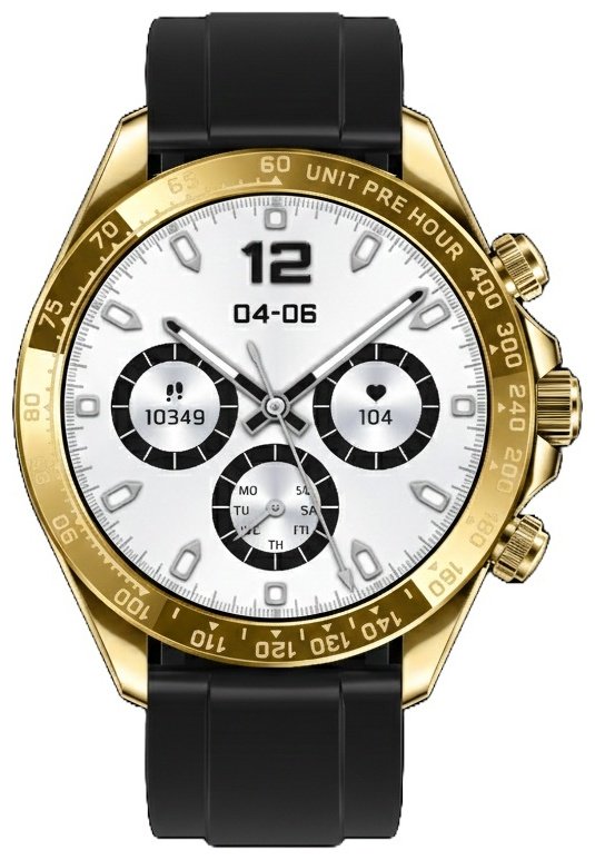 Смарт-часы SNEL Watch DAYTONA 46 мм черный-золотистый-черный