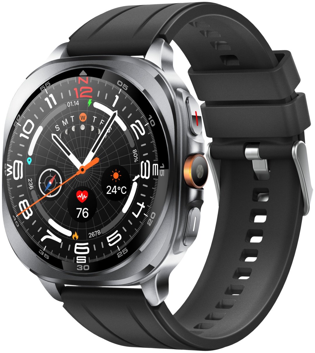 Смарт-часы SNEL Watch FUSION 45 мм черный-черный