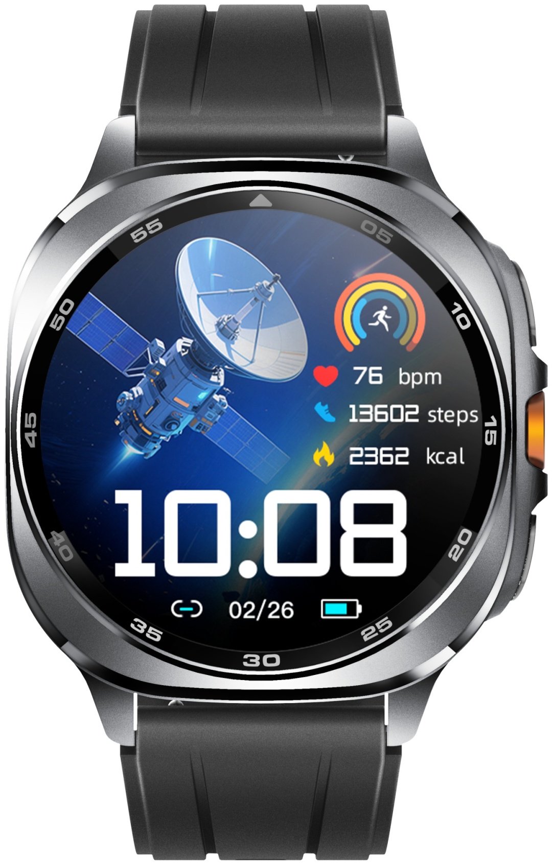Смарт-часы SNEL Watch FUSION 45 мм черный-черный