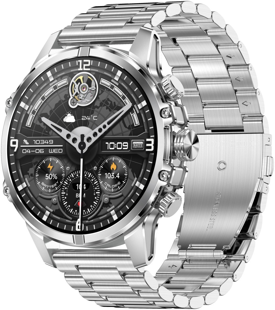 Смарт-часы SNEL Watch OMEGA 51 мм серебристый-серебристый