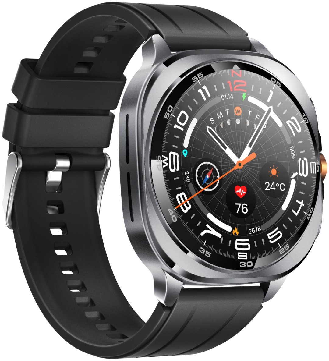 Смарт-часы SNEL Watch FUSION 45 мм черный-черный