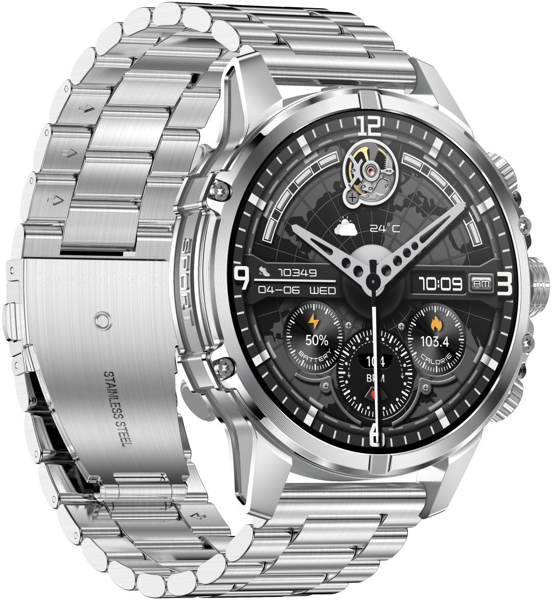 Смарт-часы SNEL Watch OMEGA 51 мм серебристый-серебристый купить,NaN