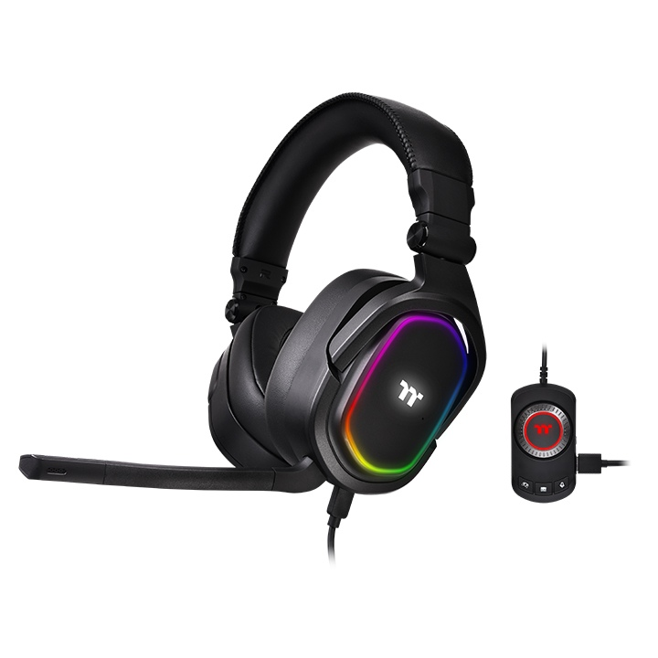Наушники Thermaltake Argent H5 RGB 7.1 GHT-THF-DIECBK-31 черные купить,NaN