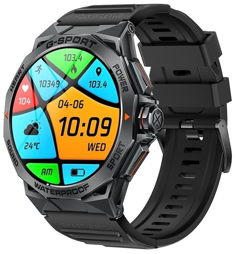 Смарт-часы SNEL Watch APEX 46 мм черный-черный