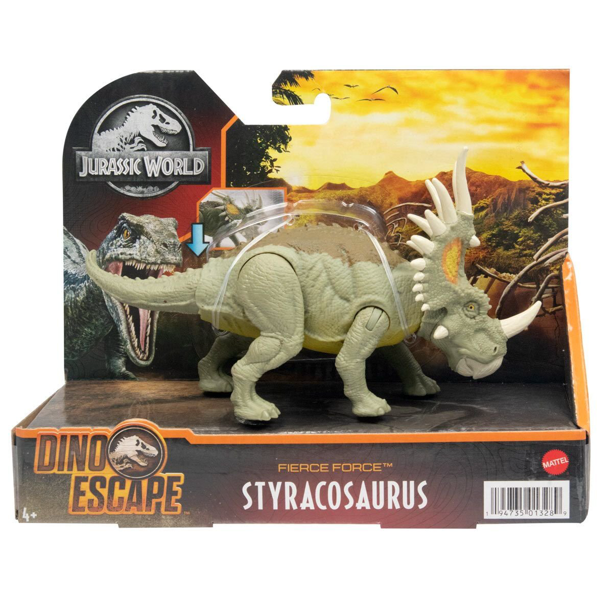 Фигурка Jurassic World Dino Escape Свирепая сила - Стиракозавр GWN31/HCL87 10см купить,NaN