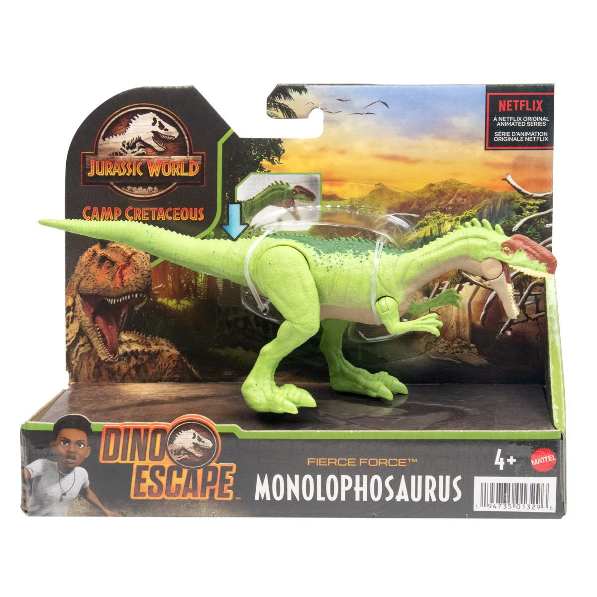 Фигурка Jurassic World Dino Escape Свирепая сила - Монолофозавр GWN31/HCL86 10см купить,NaN
