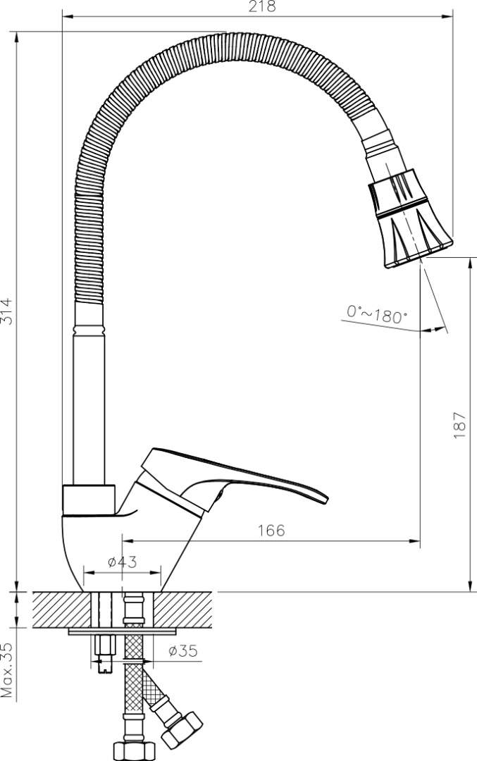 Смеситель Rossinka B35-26 хром купить,NaN
