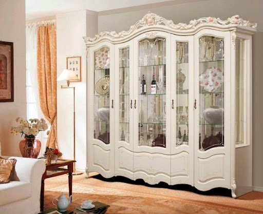 Шкаф-витрина СлонимМебель Элиза-1 103144716 247x49x245см белый купить,NaN